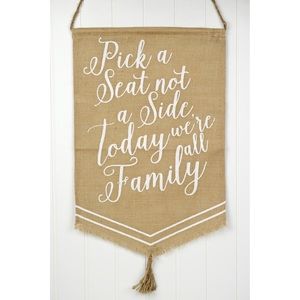 Pick a Seat Not a Side Sign